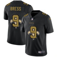 New Orleans New Orleans Saints #9 Drew Brees Men's Nike Team Logo Dual Overlap Limited NFL Jersey Black