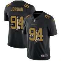 New Orleans New Orleans Saints #94 Cameron Jordan Men's Nike Team Logo Dual Overlap Limited NFL Jersey Black