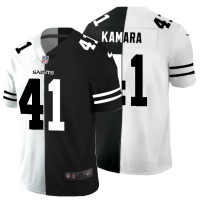 New Orleans New Orleans Saints #41 Alvin Kamara Men's Black V White Peace Split Nike Vapor Untouchable Limited NFL Jersey
