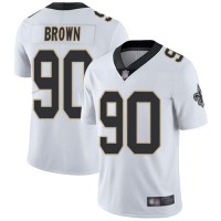 Nike New Orleans Saints #90 Malcom Brown White Men's Stitched NFL Vapor Untouchable Limited Jersey