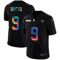 New Orleans New Orleans Saints #9 Drew Brees Men's Nike Multi-Color Black 2020 NFL Crucial Catch Vapor Untouchable Limited Jersey