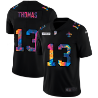 New Orleans New Orleans Saints #13 Michael Thomas Men's Nike Multi-Color Black 2020 NFL Crucial Catch Vapor Untouchable Limited Jersey