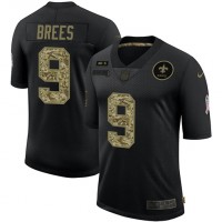 New Orleans New Orleans Saints #9 Drew Brees Men's Nike 2020 Salute To Service Camo Limited NFL Jersey Black