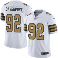 Nike New Orleans Saints #92 Marcus Davenport White Men's Stitched NFL Limited Rush Jersey