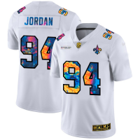 New Orleans New Orleans Saints #94 Cameron Jordan Men's White Nike Multi-Color 2020 NFL Crucial Catch Limited NFL Jersey