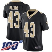 Nike New Orleans Saints #43 Marcus Williams Black Team Color Men's Stitched NFL 100th Season Vapor Limited Jersey