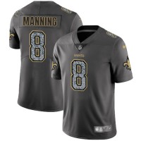 Nike New Orleans Saints #8 Archie Manning Gray Static Men's Stitched NFL Vapor Untouchable Limited Jersey