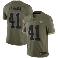 New Orleans New Orleans Saints #41 Alvin Kamara Nike Men's 2022 Salute To Service Limited Jersey - Olive