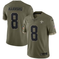New Orleans New Orleans Saints #8 Archie Manning Nike Men's 2022 Salute To Service Limited Jersey - Olive