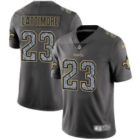 Nike New Orleans Saints #23 Marshon Lattimore Gray Static Men's Stitched NFL Vapor Untouchable Limited Jersey