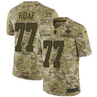 Nike New Orleans Saints #77 Willie Roaf Camo Men's Stitched NFL Limited 2018 Salute To Service Jersey