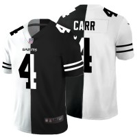 New Orleans New Orleans Saints #4 Derek Carr Men's Black V White Peace Split Nike Vapor Untouchable Limited NFL Jersey