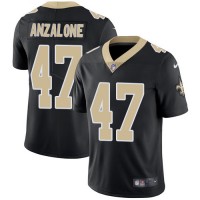 Nike New Orleans Saints #47 Alex Anzalone Black Team Color Men's Stitched NFL Vapor Untouchable Limited Jersey