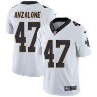 Nike New Orleans Saints #47 Alex Anzalone White Men's Stitched NFL Vapor Untouchable Limited Jersey