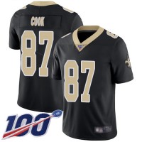 Nike New Orleans Saints #87 Jared Cook Black Team Color Men's Stitched NFL 100th Season Vapor Limited Jersey