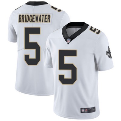 Nike New Orleans Saints #5 Teddy Bridgewater White Men's Stitched NFL Vapor Untouchable Limited Jersey