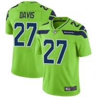 Nike Seattle Seahawks #27 Mike Davis Green Men's Stitched NFL Limited Rush Jersey