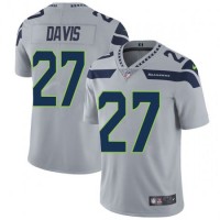 Nike Seattle Seahawks #27 Mike Davis Grey Alternate Men's Stitched NFL Vapor Untouchable Limited Jersey