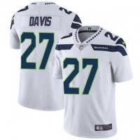 Nike Seattle Seahawks #27 Mike Davis White Men's Stitched NFL Vapor Untouchable Limited Jersey