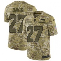 Nike Seattle Seahawks #27 Mike Davis Camo Men's Stitched NFL Limited 2018 Salute To Service Jersey