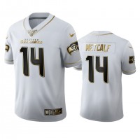Seattle Seattle Seahawks #14 DK Metcalf Men's Nike White Golden Edition Vapor Limited NFL 100 Jersey