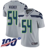 Nike Seattle Seahawks #54 Bobby Wagner Grey Alternate Men's Stitched NFL 100th Season Vapor Limited Jersey