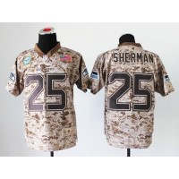 Nike Seattle Seahawks #25 Richard Sherman Camo Men's Stitched NFL New Elite USMC Jersey