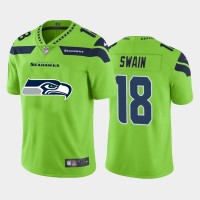 Seattle Seattle Seahawks #18 Freddie Swain Green Men's Nike Big Team Logo Vapor Limited NFL Jersey