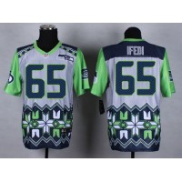 Nike Seattle Seahawks #65 Germain Ifedi Grey Men's Stitched NFL Elite Noble Fashion Jersey