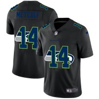 Seattle Seattle Seahawks #14 DK Metcalf Men's Nike Team Logo Dual Overlap Limited NFL Jersey Black