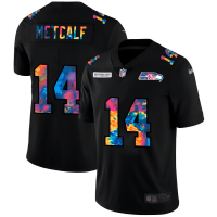 Seattle Seattle Seahawks #14 DK Metcalf Men's Nike Multi-Color Black 2020 NFL Crucial Catch Vapor Untouchable Limited Jersey
