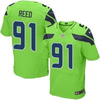 Nike Seattle Seahawks #91 Jarran Reed Green Men's Stitched NFL Elite Rush Jersey