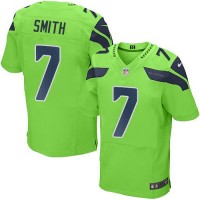 Nike Seattle Seahawks #7 Geno Smith Green Men's Stitched NFL Elite Rush Jersey