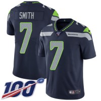 Nike Seattle Seahawks #7 Geno Smith Steel Blue Team Color Men's Stitched NFL 100th Season Vapor Untouchable Limited Jersey