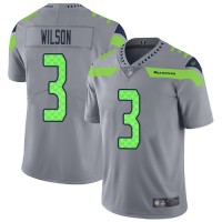 Nike Seattle Seahawks #3 Russell Wilson Gray Men's Stitched NFL Limited Inverted Legend Jersey