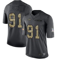 Nike Seattle Seahawks #91 Jarran Reed Black Men's Stitched NFL Limited 2016 Salute to Service Jersey