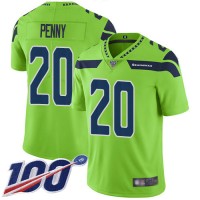 Nike Seattle Seahawks #20 Rashaad Penny Green Men's Stitched NFL Limited Rush 100th Season Jersey