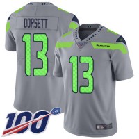 Nike Seattle Seahawks #13 Phillip Dorsett Gray Men's Stitched NFL Limited Inverted Legend 100th Season Jersey