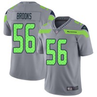 Nike Seattle Seahawks #56 Jordyn Brooks Gray Men's Stitched NFL Limited Inverted Legend Jersey