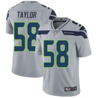 Nike Seattle Seahawks #58 Darrell Taylor Grey Alternate Men's Stitched NFL Vapor Untouchable Limited Jersey