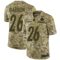 Nike Pittsburgh Steelers #26 Mark Barron Camo Men's Stitched NFL Limited 2018 Salute To Service Jersey