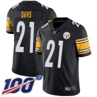 Nike Pittsburgh Steelers #21 Sean Davis Black Team Color Men's Stitched NFL 100th Season Vapor Limited Jersey