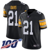 Nike Pittsburgh Steelers #21 Sean Davis Black Alternate Men's Stitched NFL 100th Season Vapor Limited Jersey
