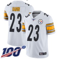 Nike Pittsburgh Steelers #23 Joe Haden White Men's Stitched NFL 100th Season Vapor Limited Jersey