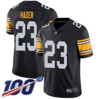 Nike Pittsburgh Steelers #23 Joe Haden Black Alternate Men's Stitched NFL 100th Season Vapor Limited Jersey