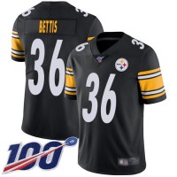 Nike Pittsburgh Steelers #36 Jerome Bettis Black Team Color Men's Stitched NFL 100th Season Vapor Limited Jersey