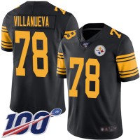 Nike Pittsburgh Steelers #78 Alejandro Villanueva Black Men's Stitched NFL Limited Rush 100th Season Jersey