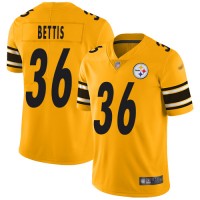 Nike Pittsburgh Steelers #36 Jerome Bettis Gold Men's Stitched NFL Limited Inverted Legend Jersey
