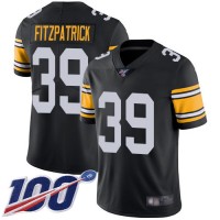 Nike Pittsburgh Steelers #39 Minkah Fitzpatrick Black Alternate Men's Stitched NFL 100th Season Vapor Limited Jersey