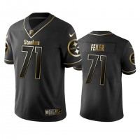 Nike Pittsburgh Steelers #71 Matt Feiler Black Golden Limited Edition Stitched NFL Jersey
